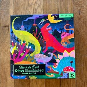 Glow in the dark dinosaur puzzle